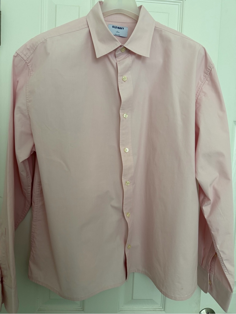 Old Navy Men’s Pale Pink Button-Up Dress Shirt